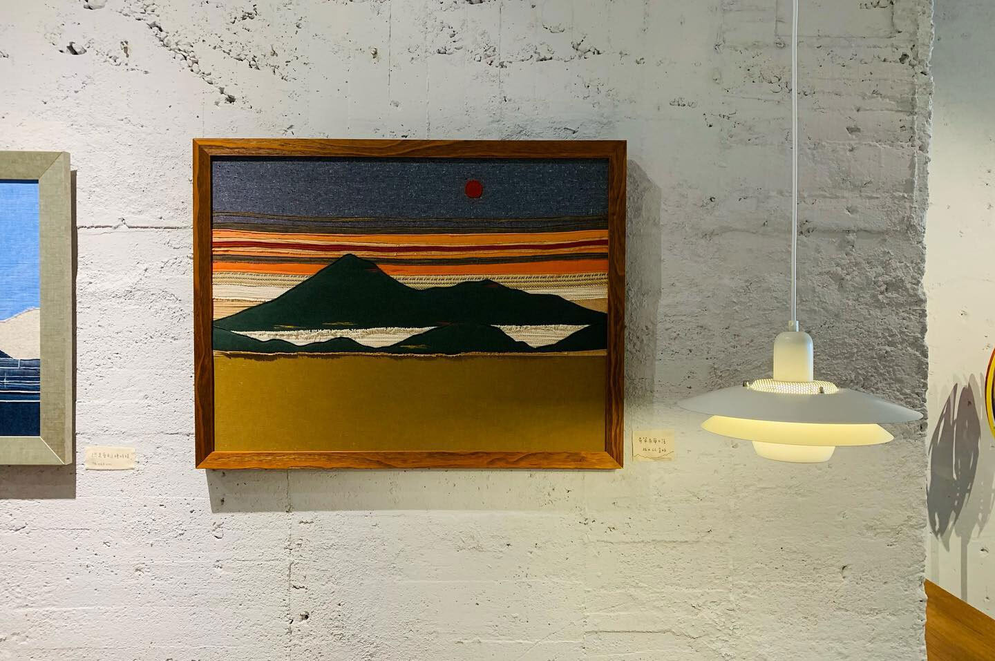 奇萊南華日落布畫創作 奇萊南華日落