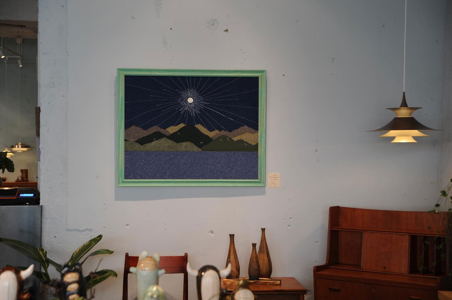 夜晚的海岸山脈 月亮一直都在布畫創作 夜晚的海岸山脈 月亮一直都在