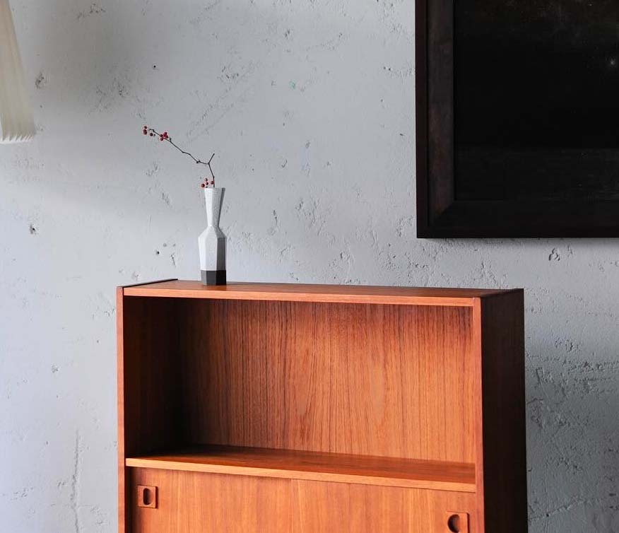 雙層展示拉門邊櫃