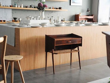 丹麥玫瑰木藤編桌邊櫃 丹麥玫瑰木藤編桌邊櫃