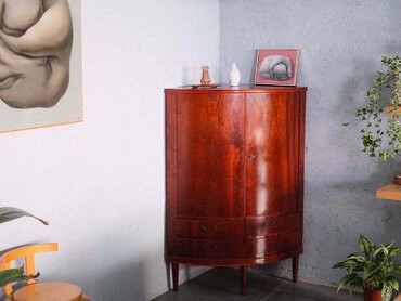 丹麥玫瑰木圓弧角落櫃 丹麥玫瑰木圓弧角落櫃