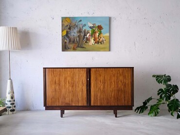 丹麥玫瑰木捲門邊櫃 丹麥玫瑰木捲門邊櫃