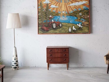 丹麥柚木抽屜邊櫃 丹麥柚木抽屜邊櫃