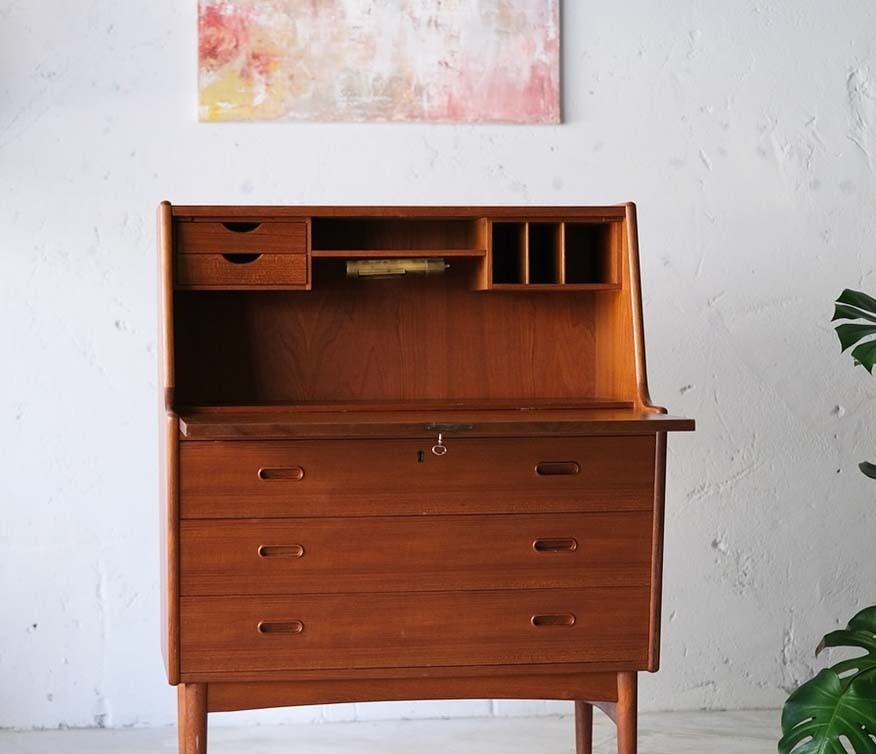 柚木老件寫字櫃