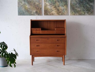 丹麥老件柚木寫字櫃