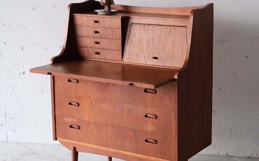 丹麥老件柚木寫字桌