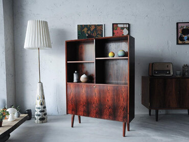 丹麥玫瑰木下拉式邊櫃