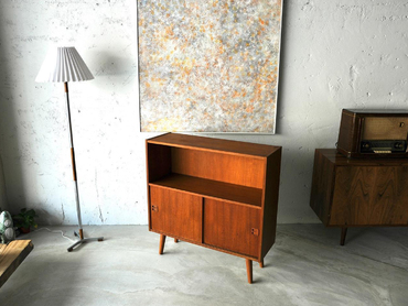 丹麥柚木拉門收納邊櫃 丹麥柚木拉門邊櫃