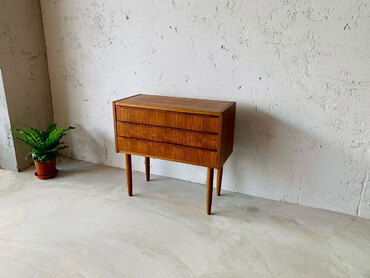 丹麥三層抽柚木邊櫃 丹麥柚木邊櫃