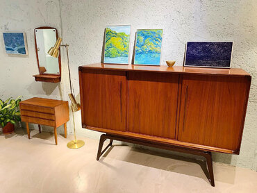 丹麥柚木玫瑰木邊櫃 高雄丹麥餐邊櫃