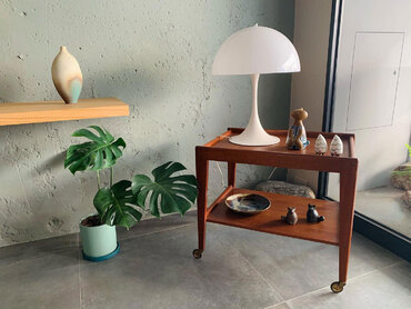 丹麥柚木移動式邊櫃 丹麥移動式邊櫃