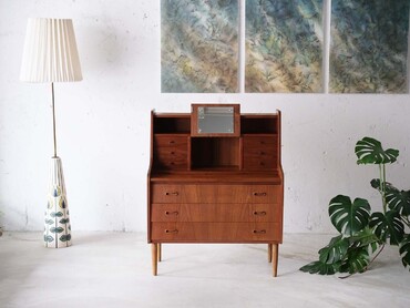 柚木老件寫字櫃