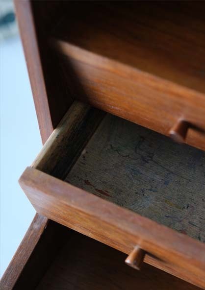 柚木老件寫字櫃