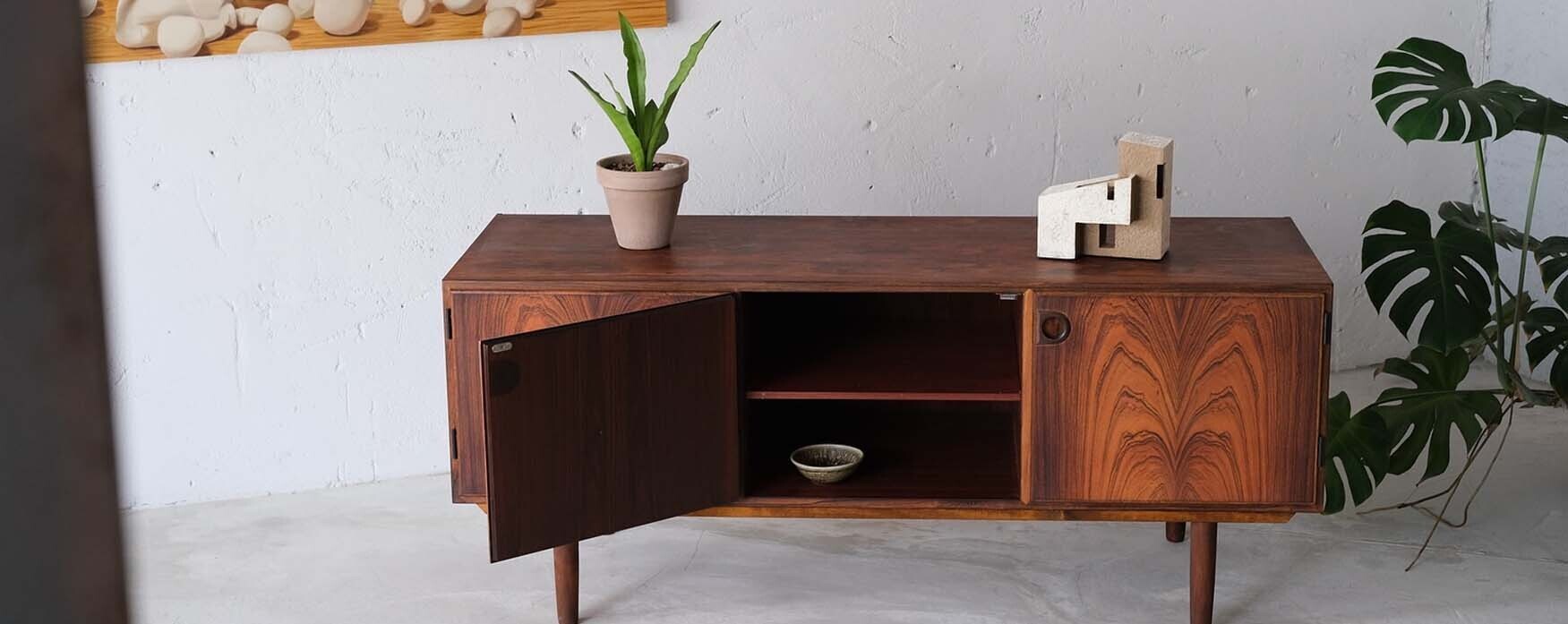 老件玫瑰木邊櫃