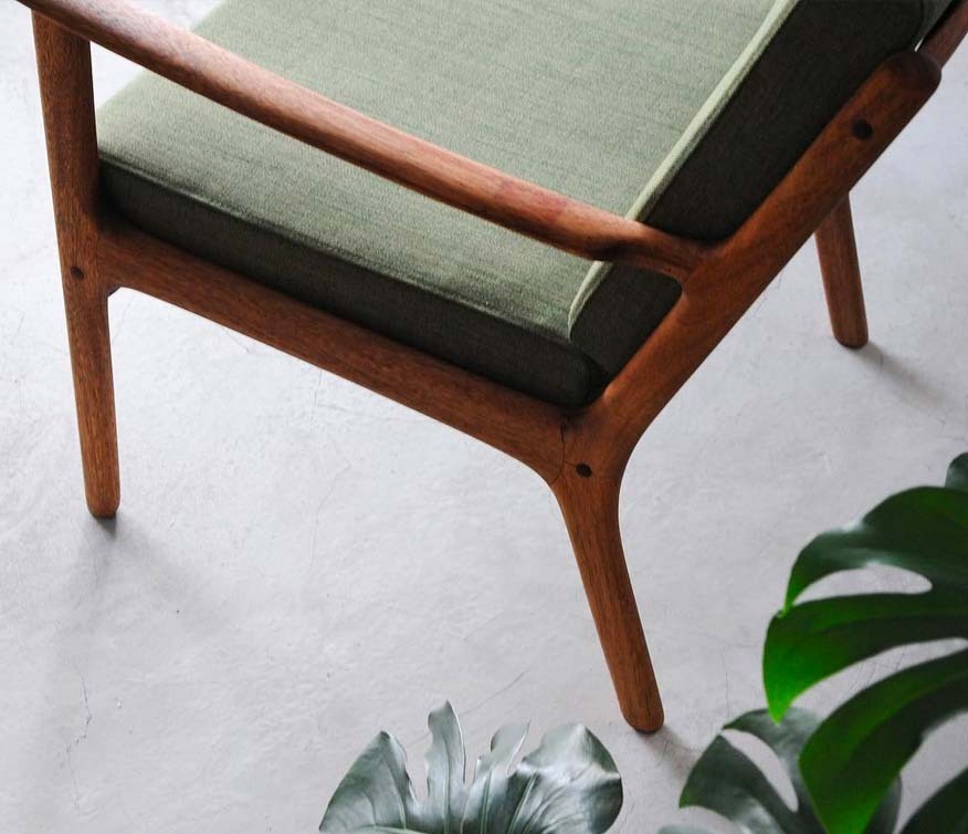 丹麥柚木三人座沙發