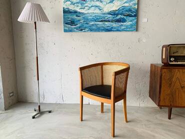 丹麥橡木藤鞭椅 高雄北歐家具