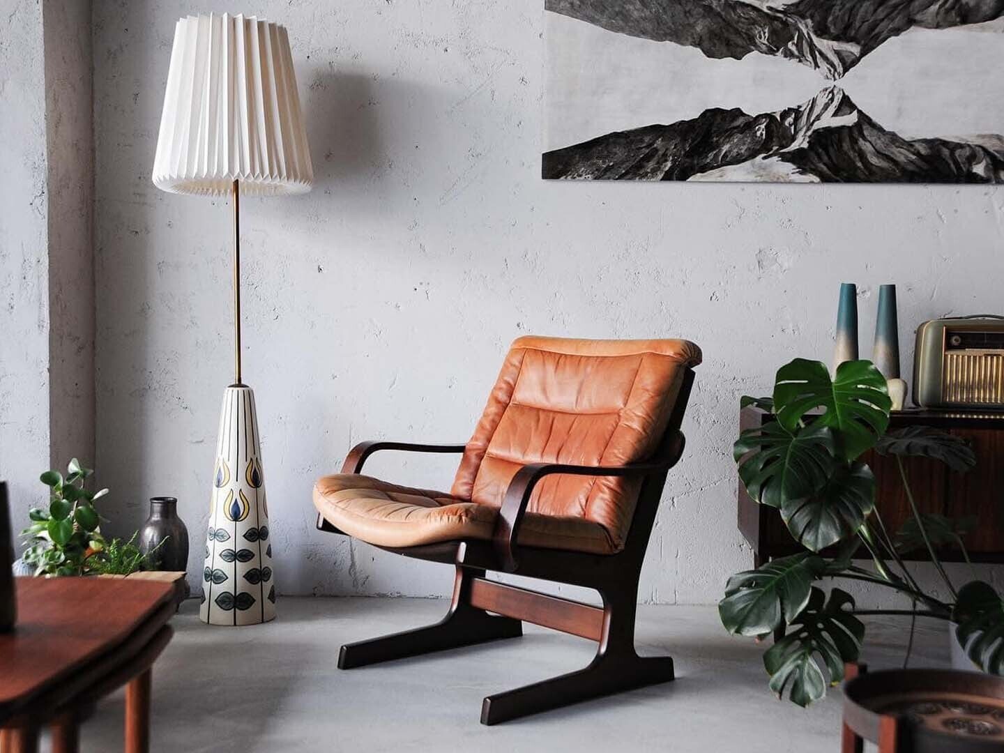 Farstrup Møbelfabrik 丹麥櫸木皮革扶手椅