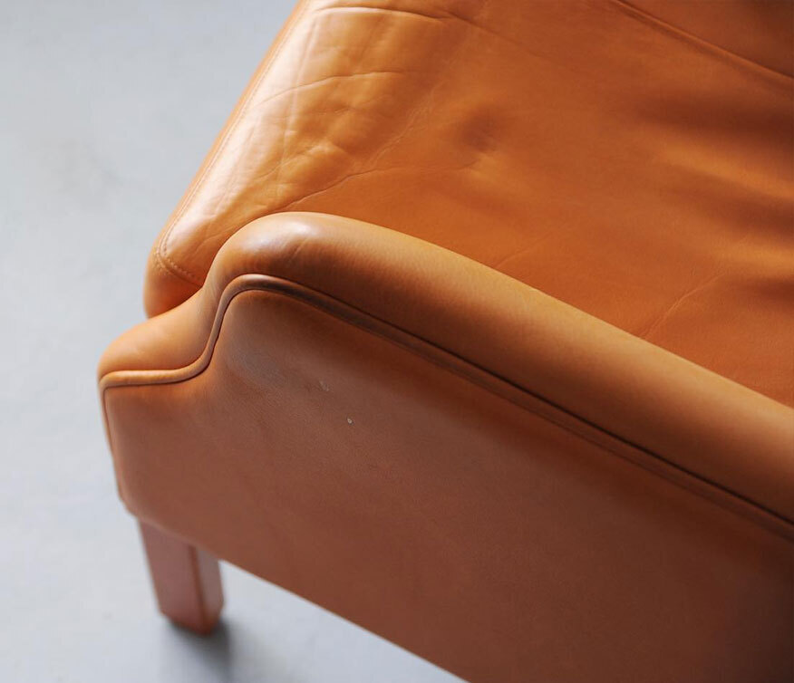 皮革高背休閒椅