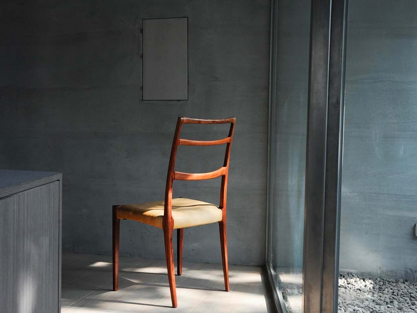 Johannes Andersen 丹麥玫瑰木高背餐椅