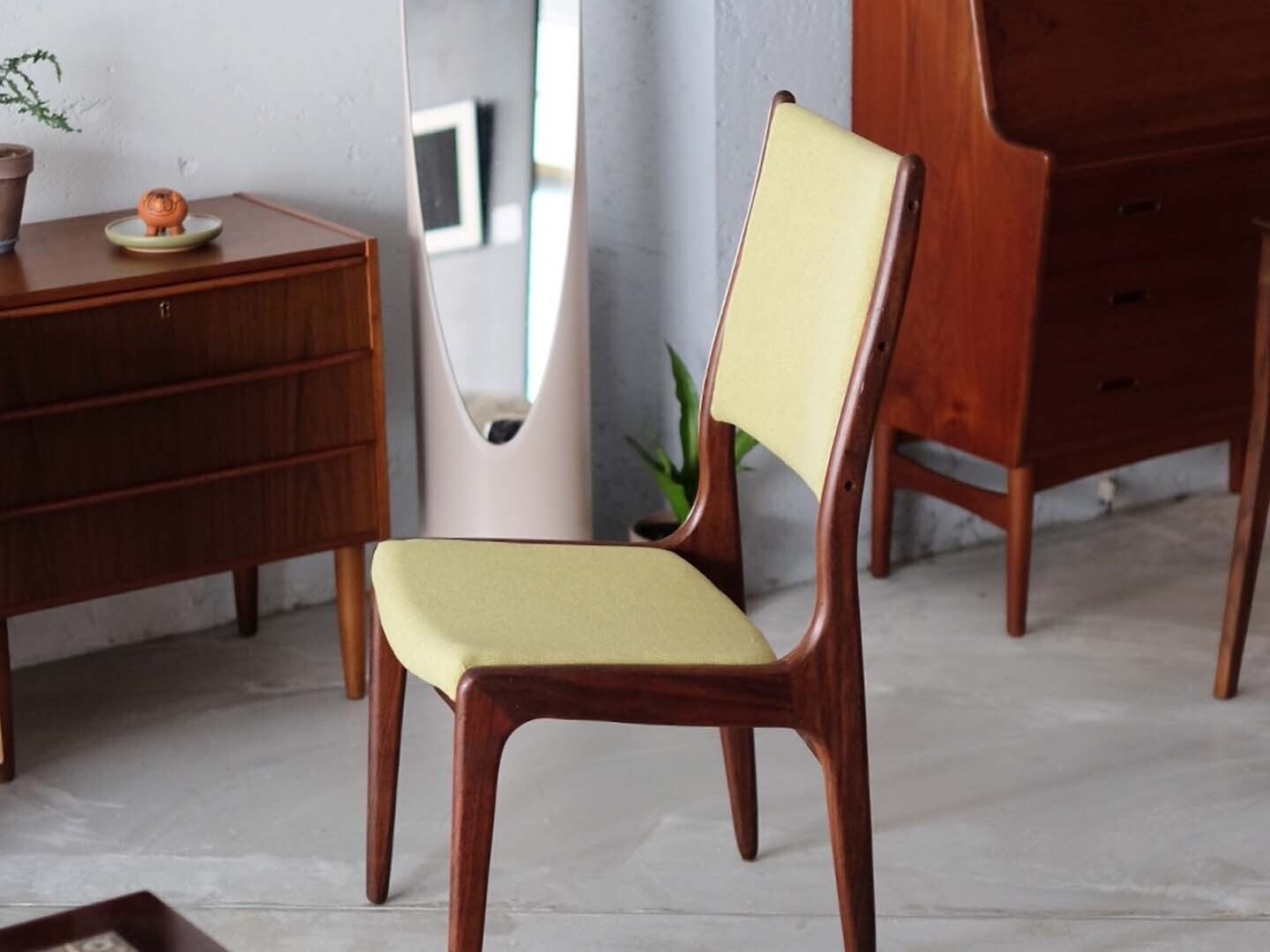 丹麥柚木高背餐椅