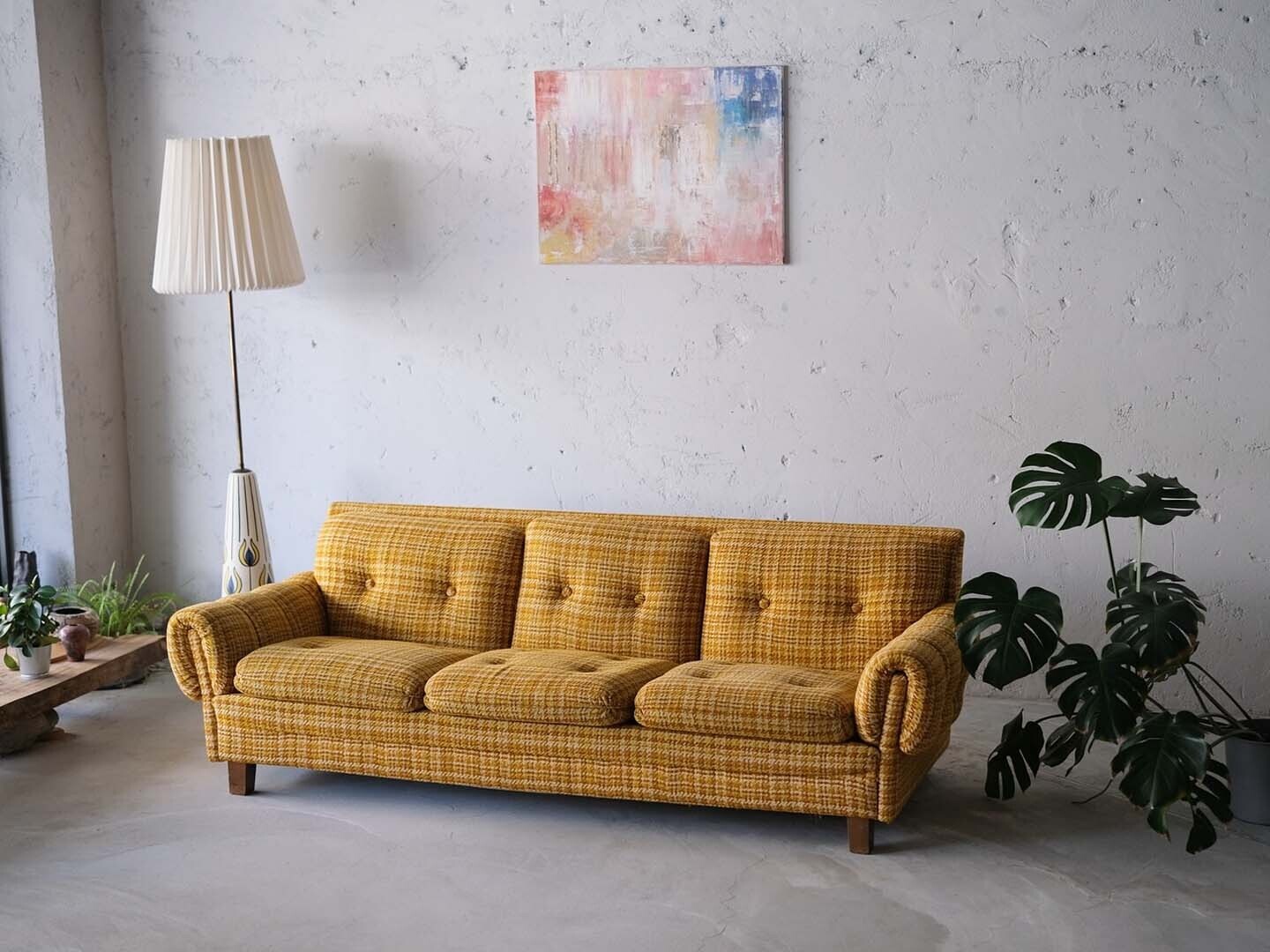 丹麥老件三人布沙發 丹麥老件三人布沙發