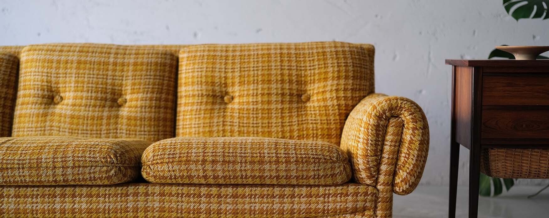 丹麥老件三人布沙發 丹麥老件三人布沙發