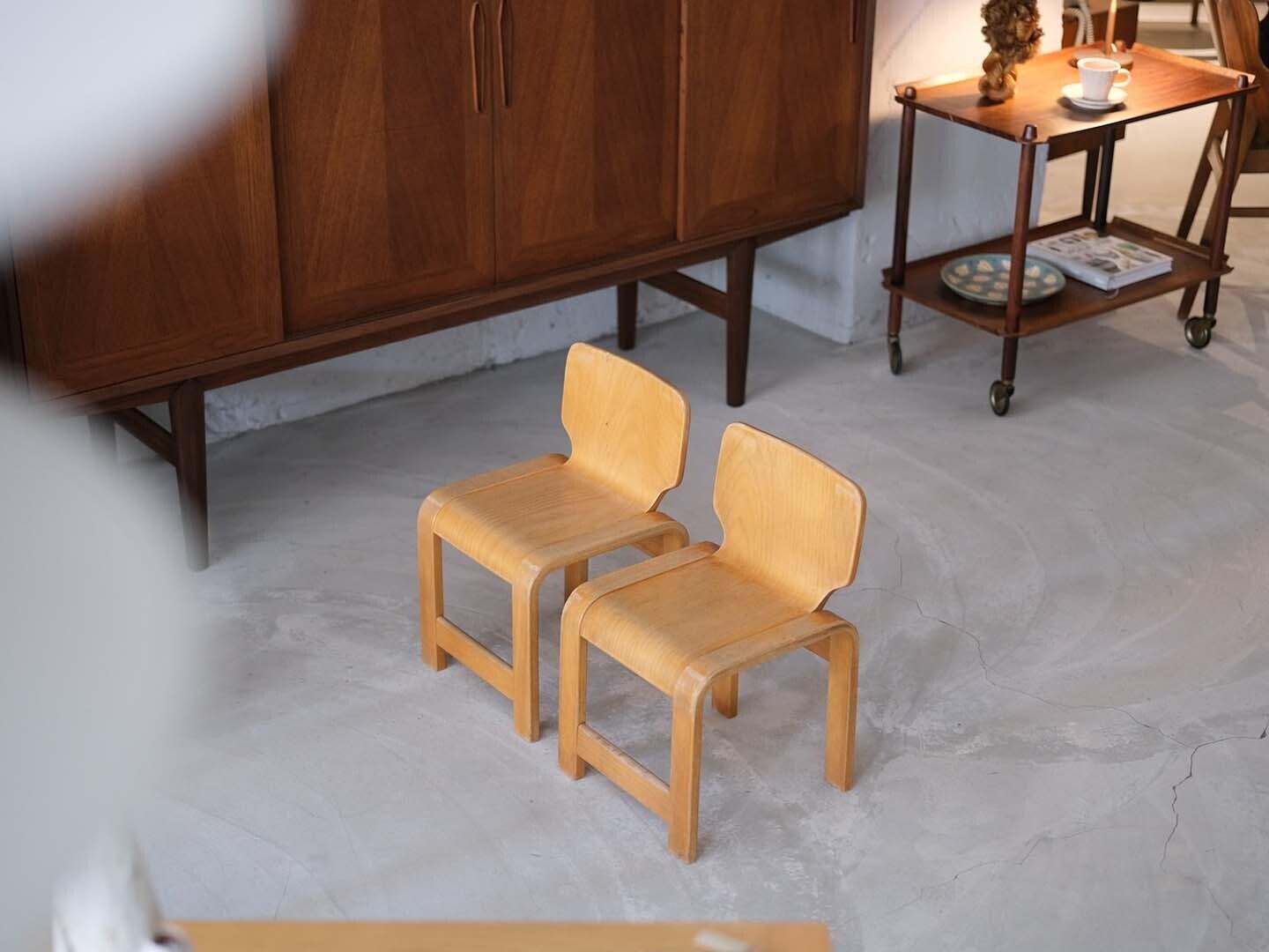 丹麥老件兒童椅