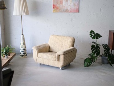 丹麥單人布沙發