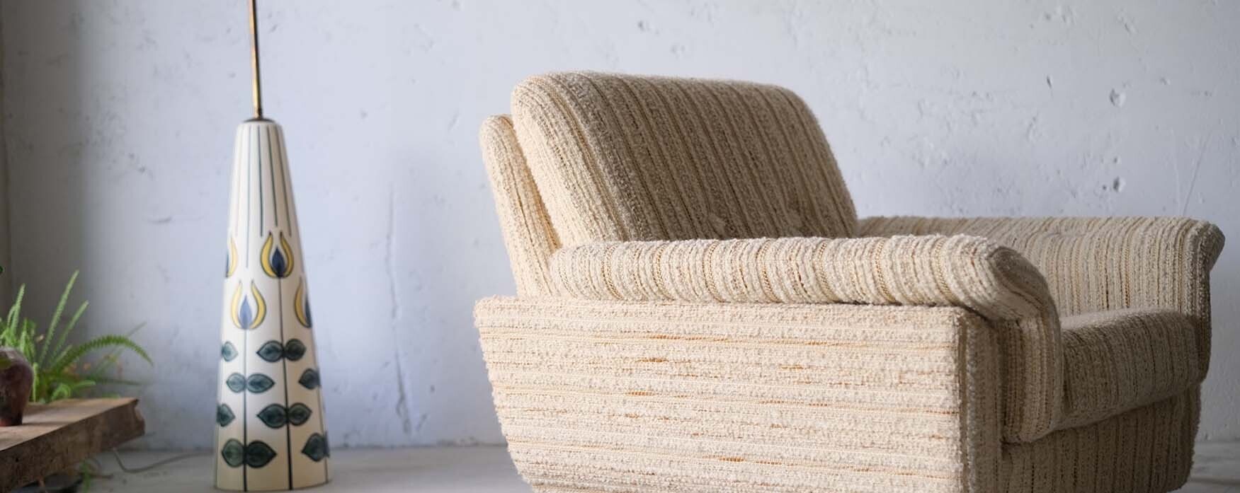 丹麥單人布沙發