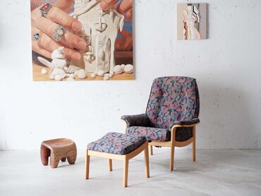 丹麥高背老件沙發含椅凳 丹麥高背老件沙發含椅凳