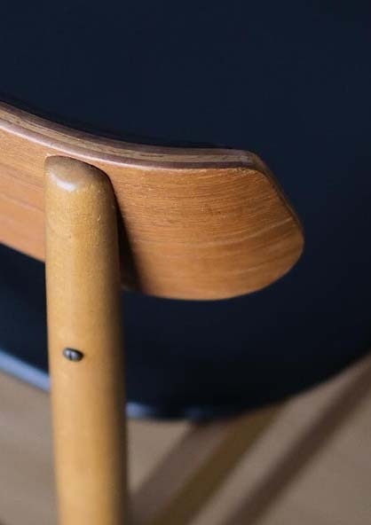 丹麥老件皮革餐椅