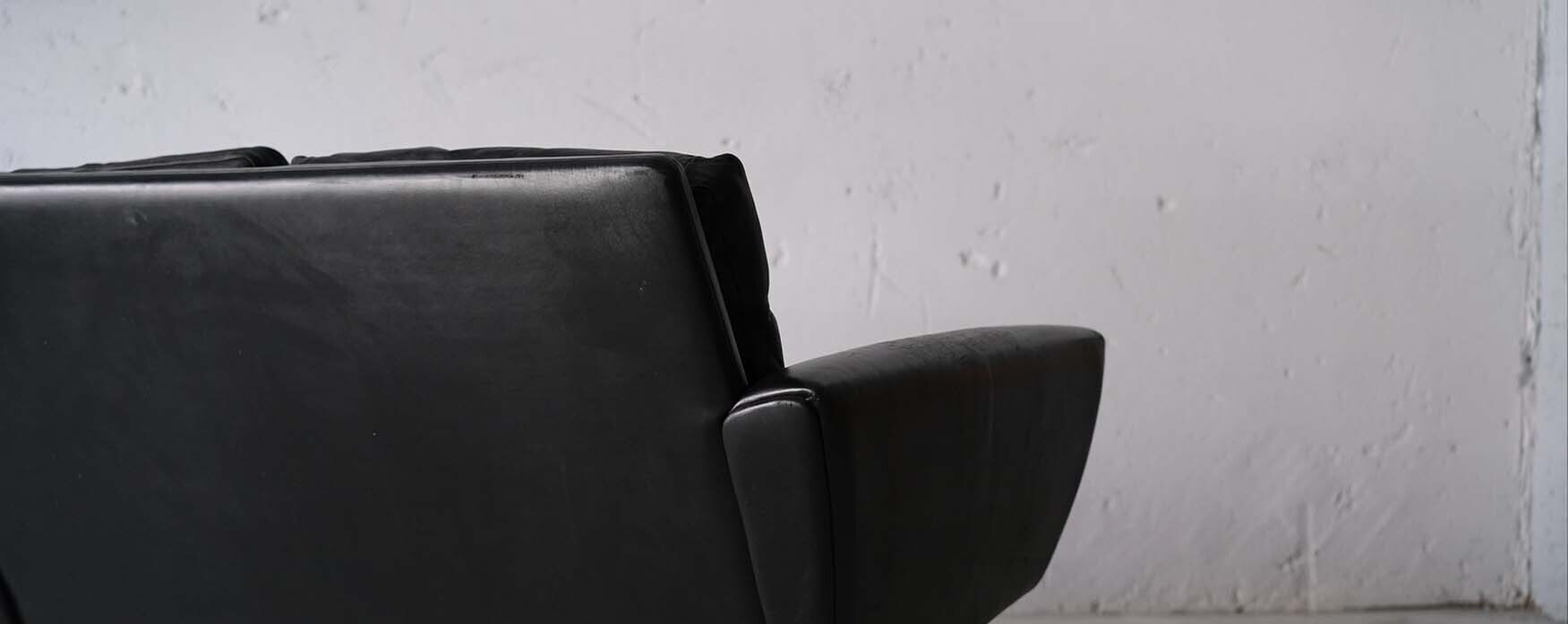 丹麥老件皮革雙人沙發 丹麥老件皮革雙人沙發