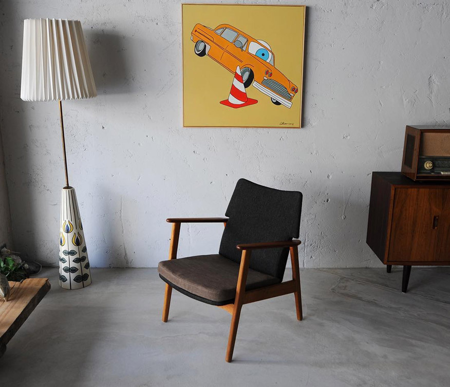 丹麥柚木羊毛休閒椅 丹麥柚木羊毛休閒椅