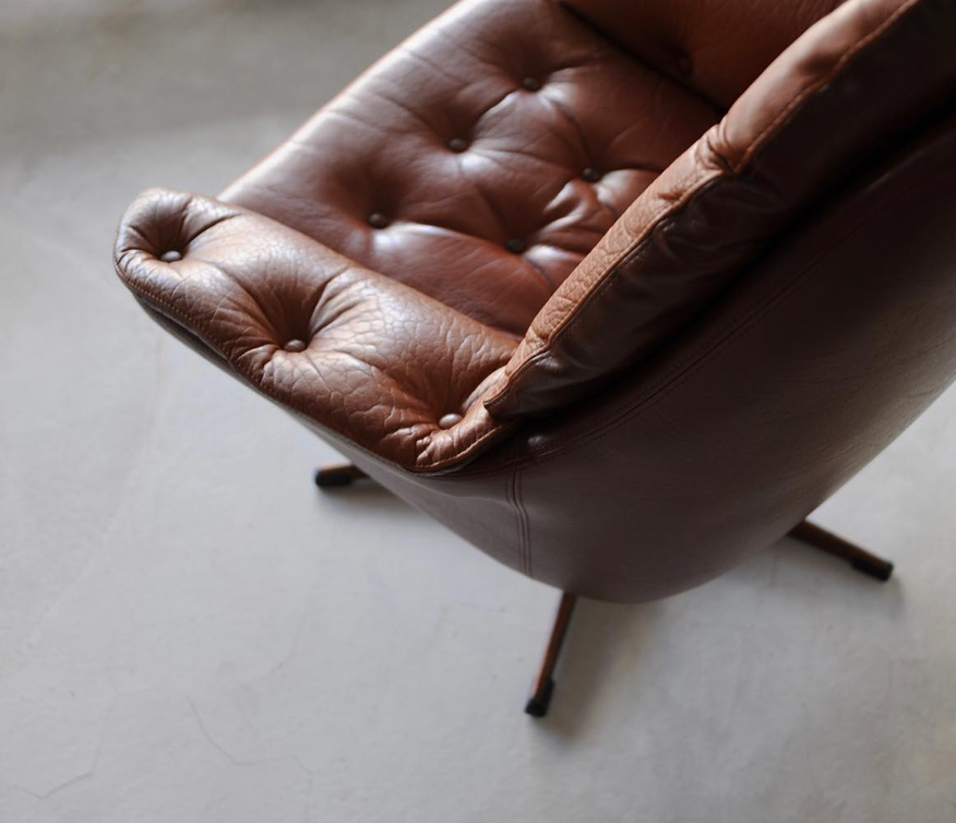 丹麥皮革休閒椅