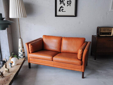 MH2225 丹麥皮革兩人座沙發