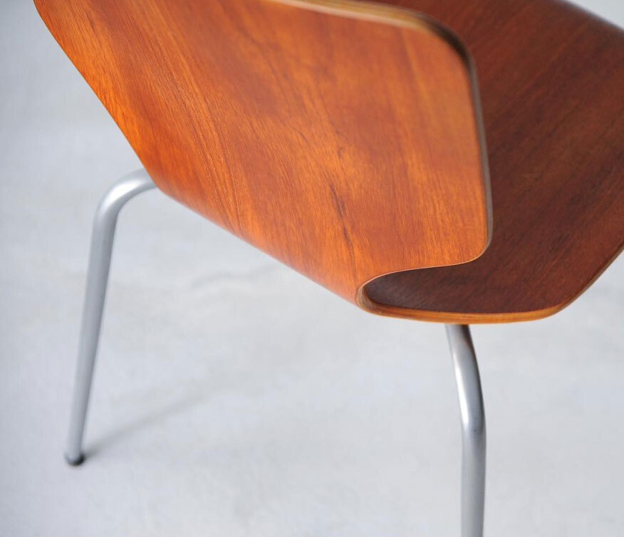 柚木鋼管椅 丹麥柚木鋼管椅