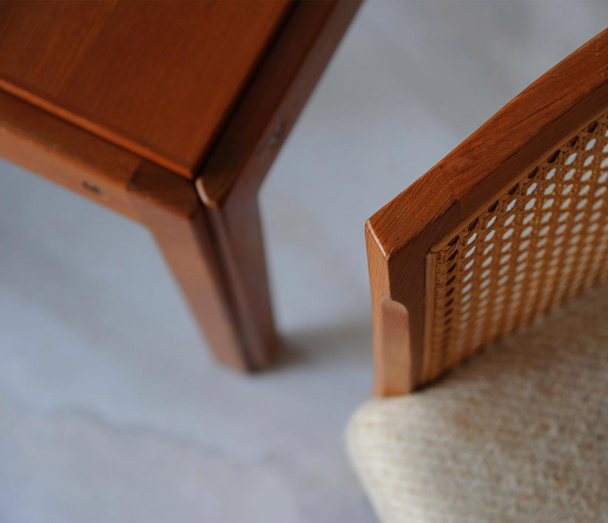 丹麥柚木休閒椅與咖啡桌 丹麥柚木休閒椅與咖啡桌