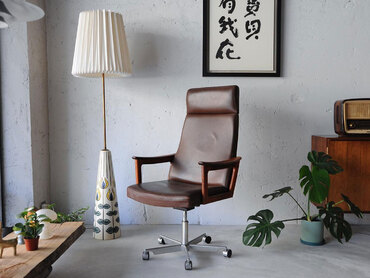 丹麥玫瑰木高背辦公椅