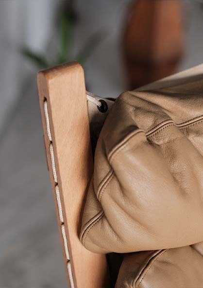 挪威山毛櫸扶手椅 腳凳組