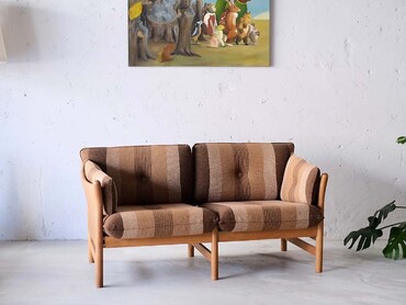 Arne Norell 瑞典橡木休閒雙人沙發