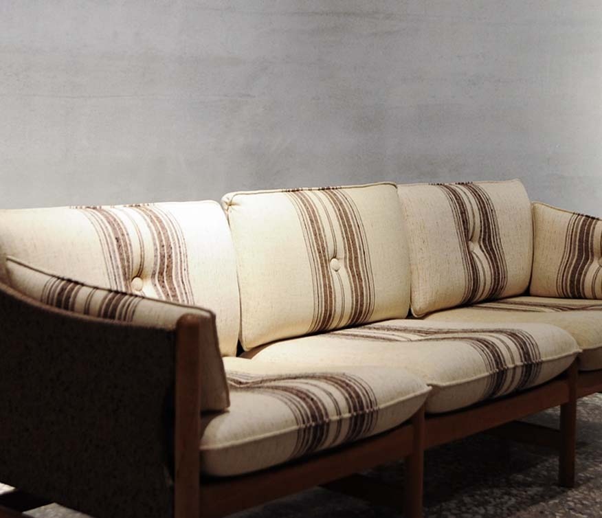 橡木休閒三人沙發