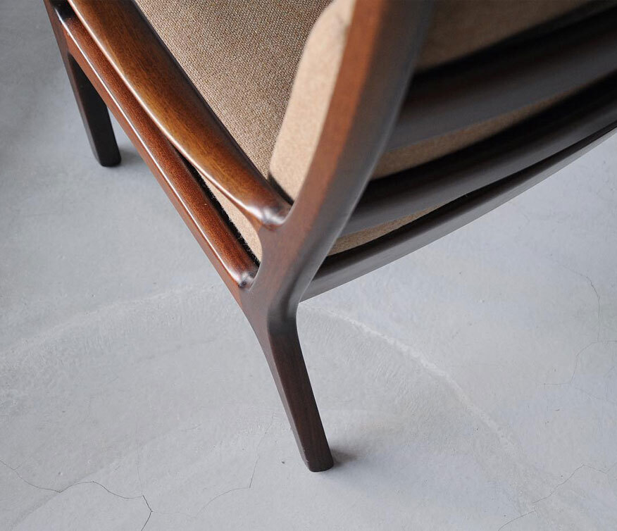 丹麥桃花心木高背休閒椅 丹麥桃花心木高背休閒椅