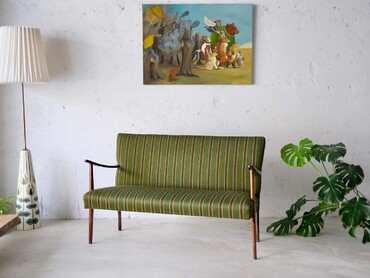 老件櫸木雙人沙發 老件櫸木雙人沙發