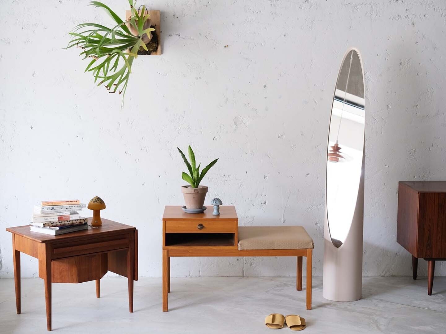 丹麥老件橡木電話椅