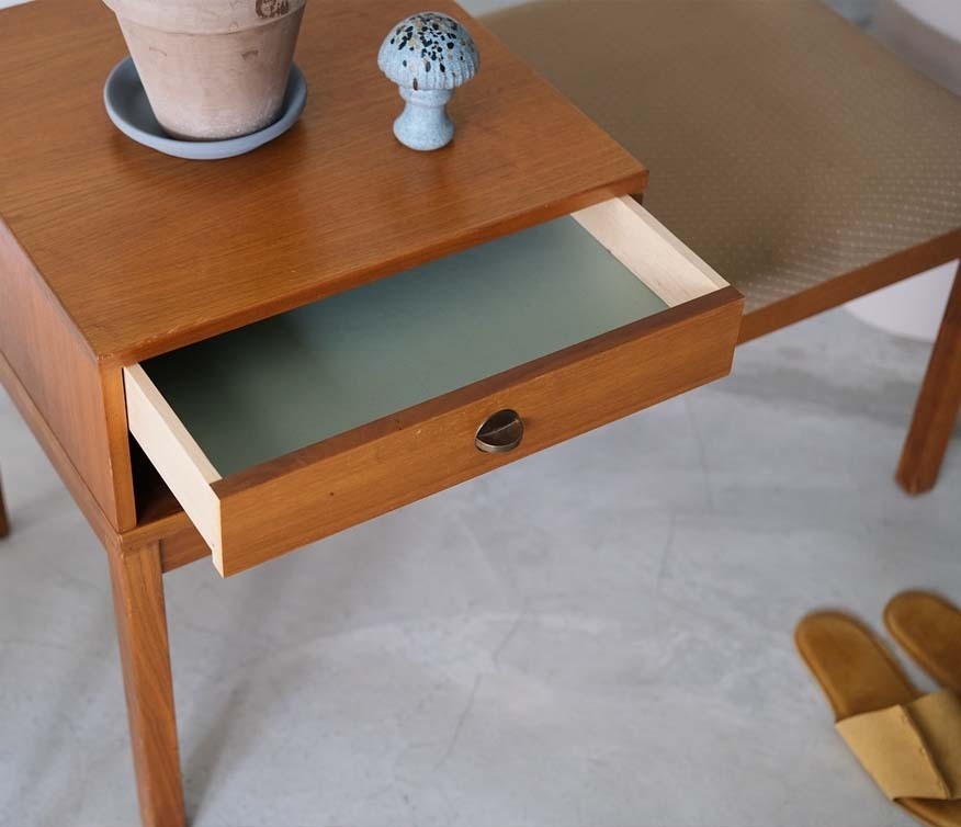 丹麥老件橡木電話椅