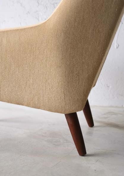 羊毛高背休閒椅