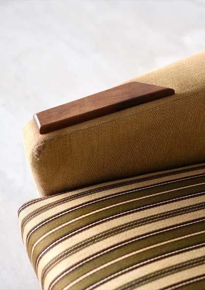 老件羊毛高背休閒椅