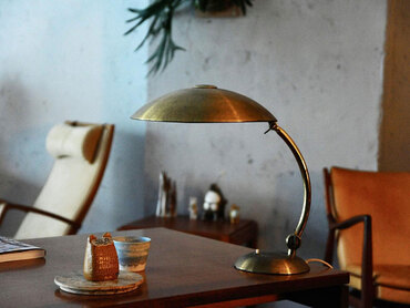 德國包浩斯風格黃銅檯燈 德國包浩斯風格黃銅檯燈