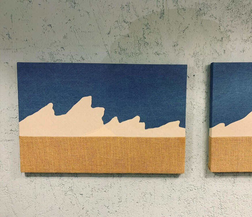 休耕後的稻田與藍天白雲