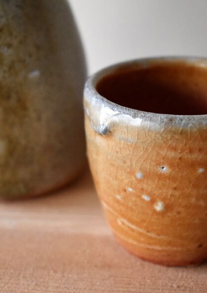 米白色酒器&柴燒酒器